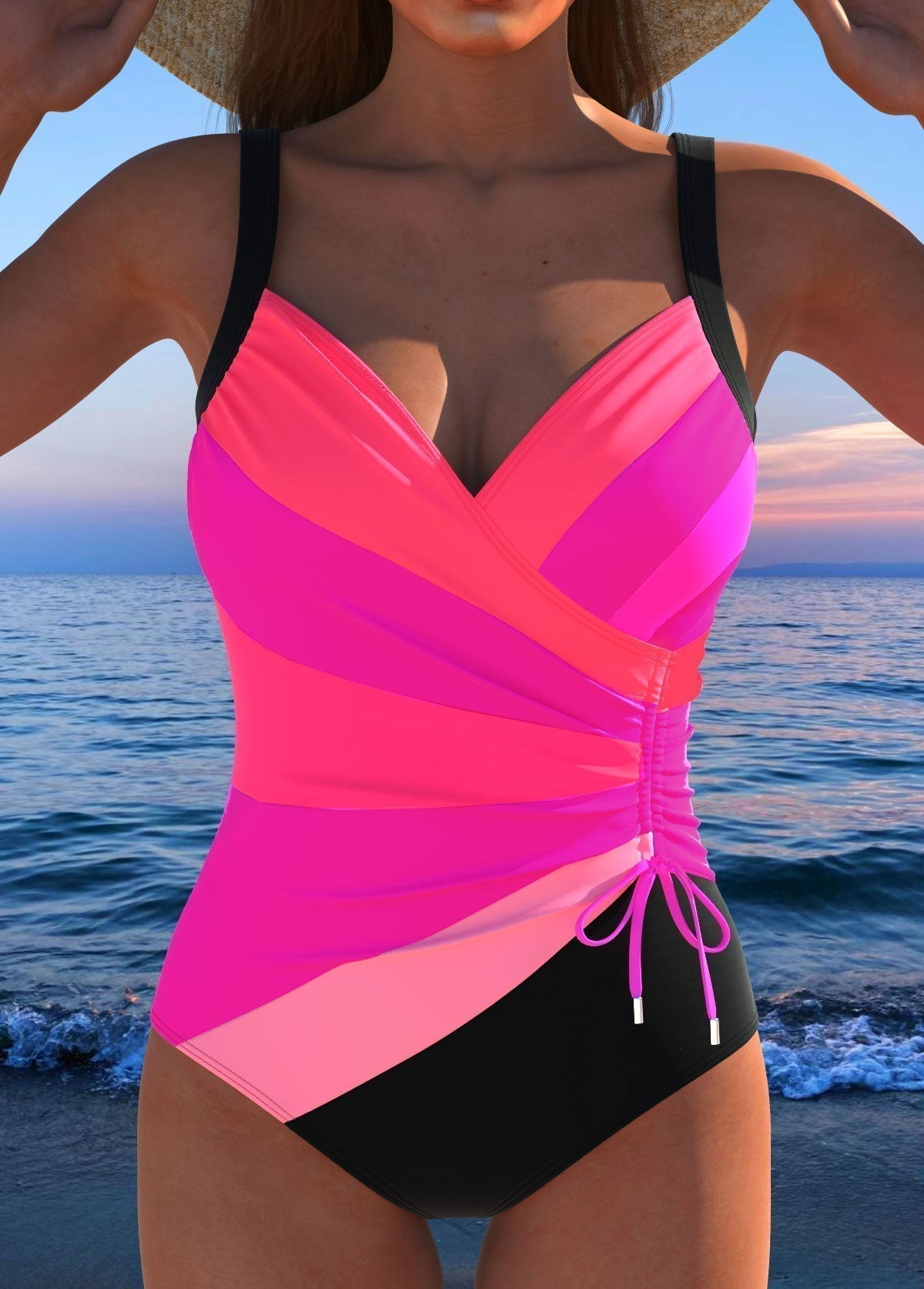 Éloria – Maillot de bain élégant avec motif coloré