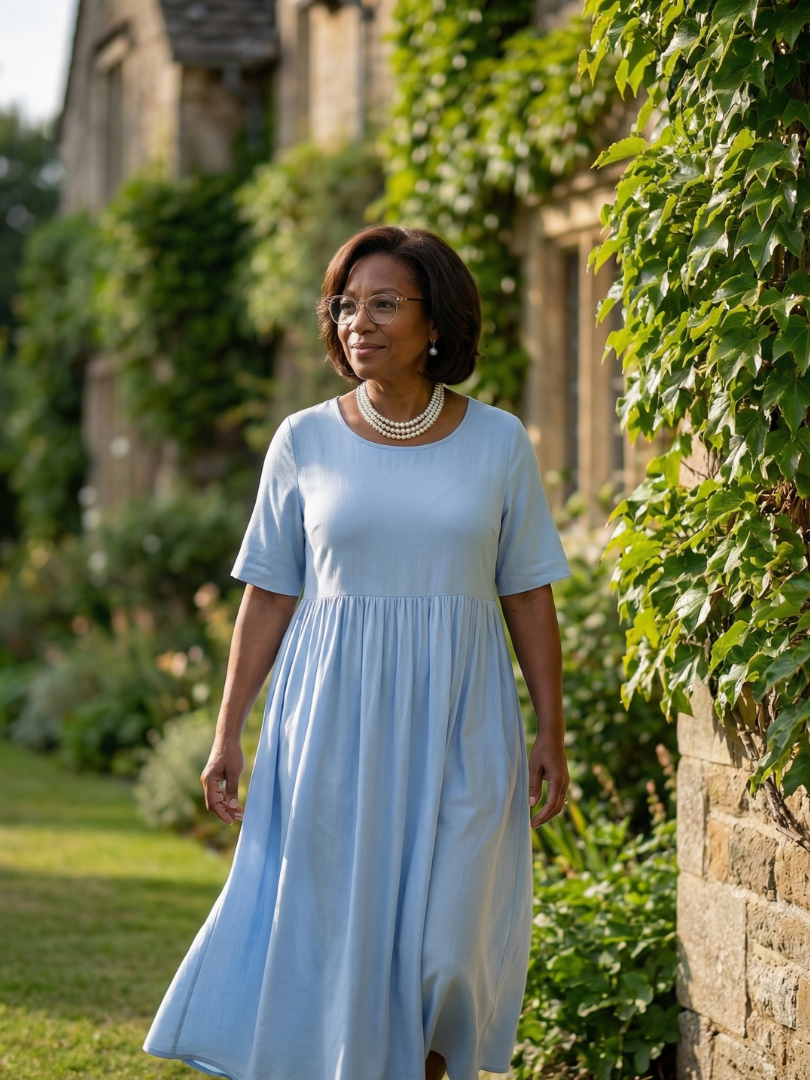 Ciren | Robe Midi à Volants Simple