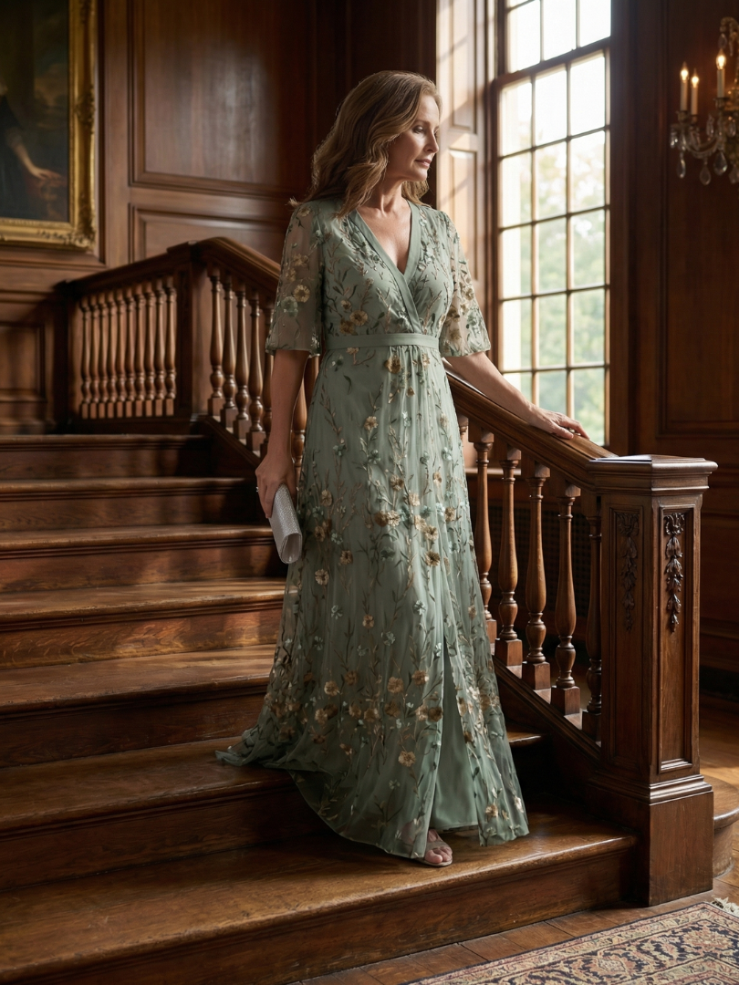 Selora | Robe Maxi à Fleurs avec Col Halter