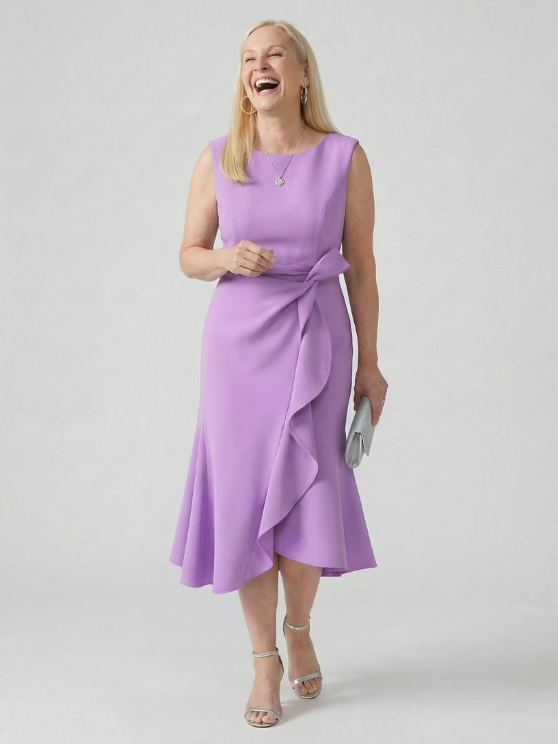 Voren | Robe Midi Drapée Simple