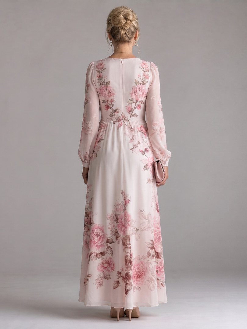 Musal | Robe Midi à Manches Longues en Flux Naturel