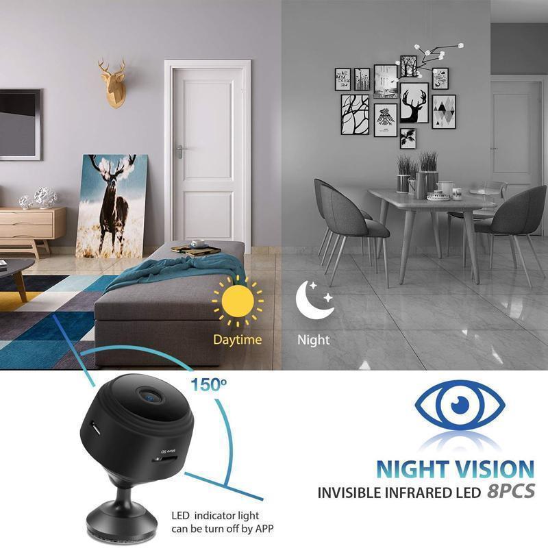 Caméra Mini WiFi Magnétique 1080p - Caméra de Recul pour Remorque de Camping