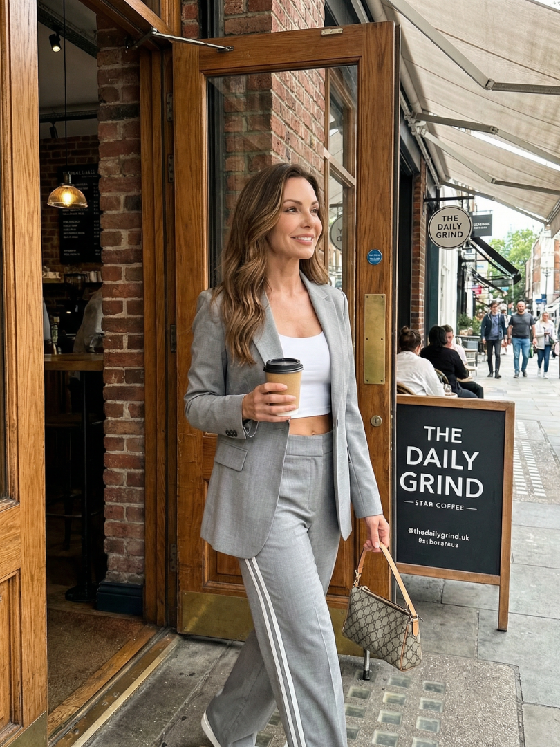 Kaya | Ensemble Large Pantalon à Rayures Contrastantes