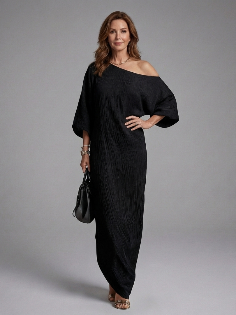 Blythe | Robe Maxi Drapée à Une Épaule
