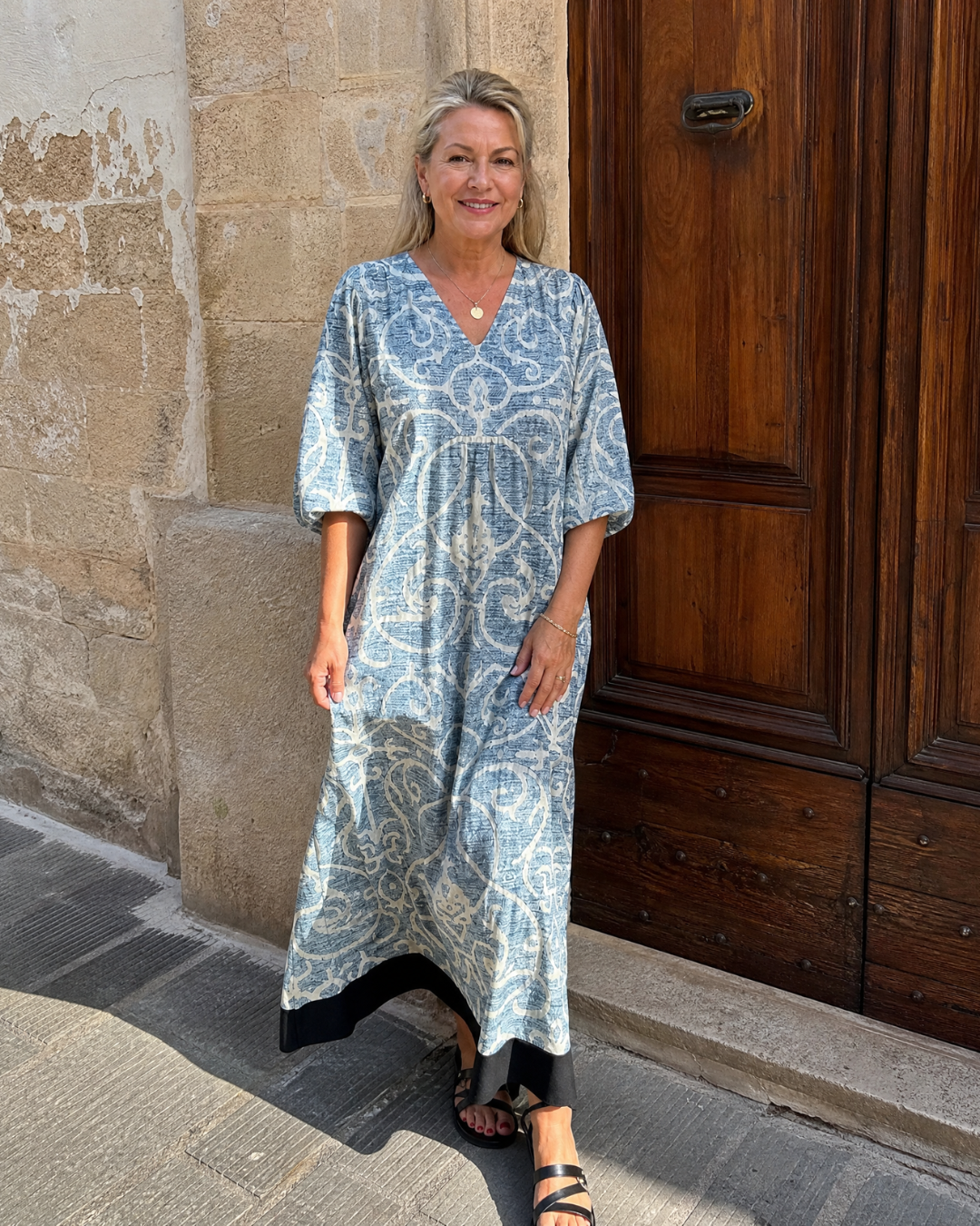 Lumera | Robe Midi Douce avec Imprimé Vintage