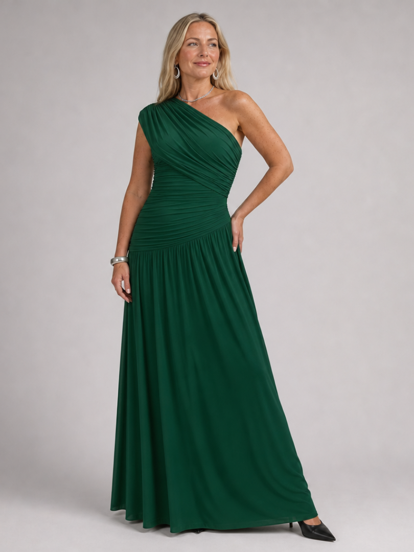 Evadra | Robe Maxi à Buste Drapé à Une Épaule