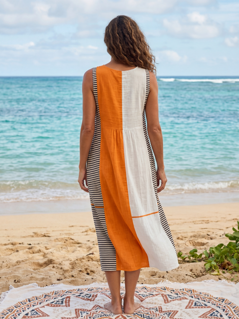 Owen | Robe Midi à Rayures Colorées