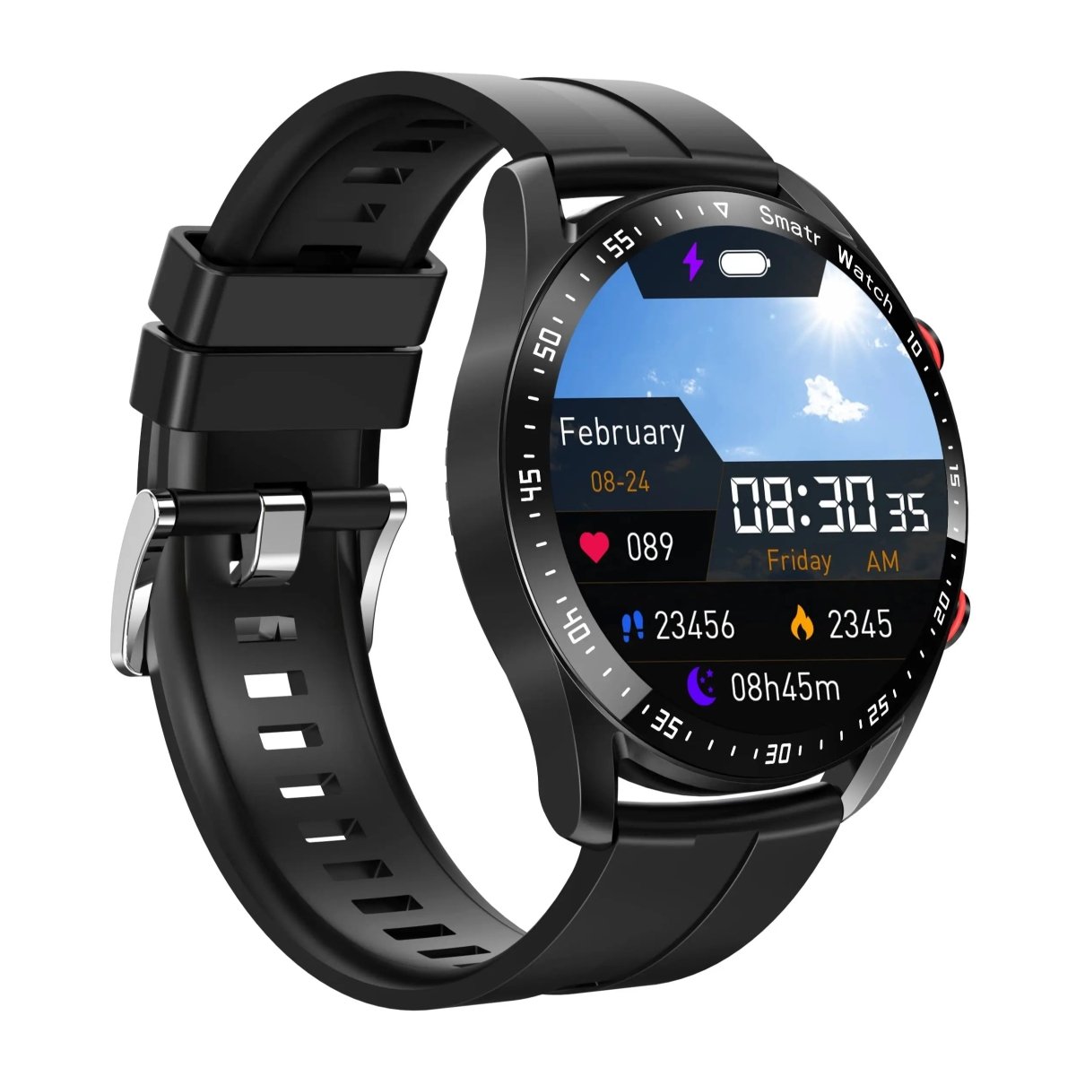 Montre Connectée Bluetooth | Suivi de Fréquence Cardiaque & SpO₂
