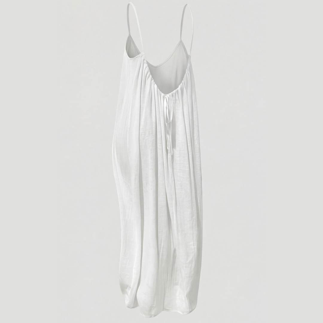 Soleia – Robe maxi d'été fluide à dos ouvert