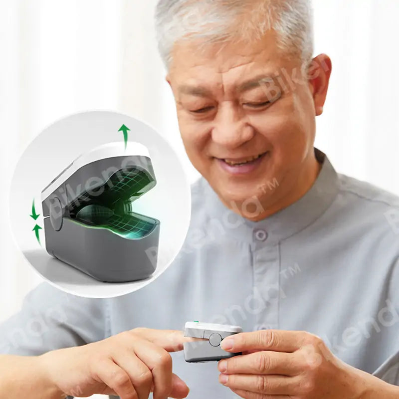 VitalCheck Pulsoximètre – Compteur compact d'oxygène et de fréquence cardiaque avec écran OLED