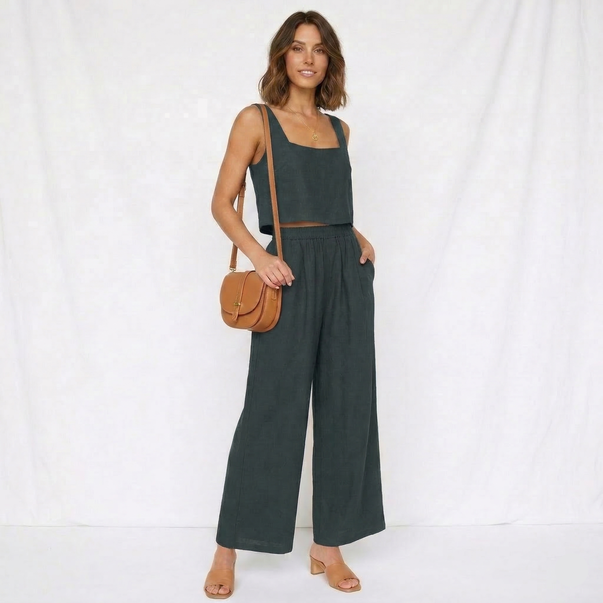 Ensemble Femme Deux Pièces Confort Top et Pantalon