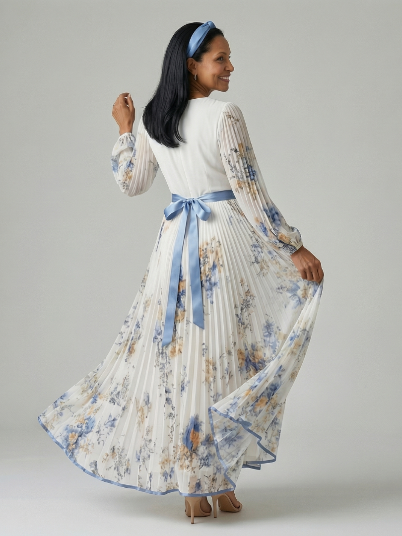 Rielle | Robe Midi Drapée à Pli