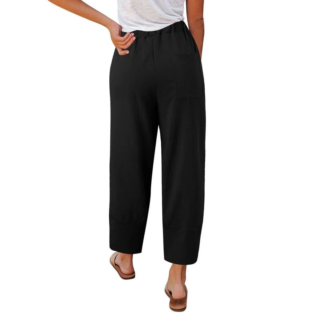 Pantalons à Jambes Évasées pour Femmes avec Design Ample et Coupe Cheville