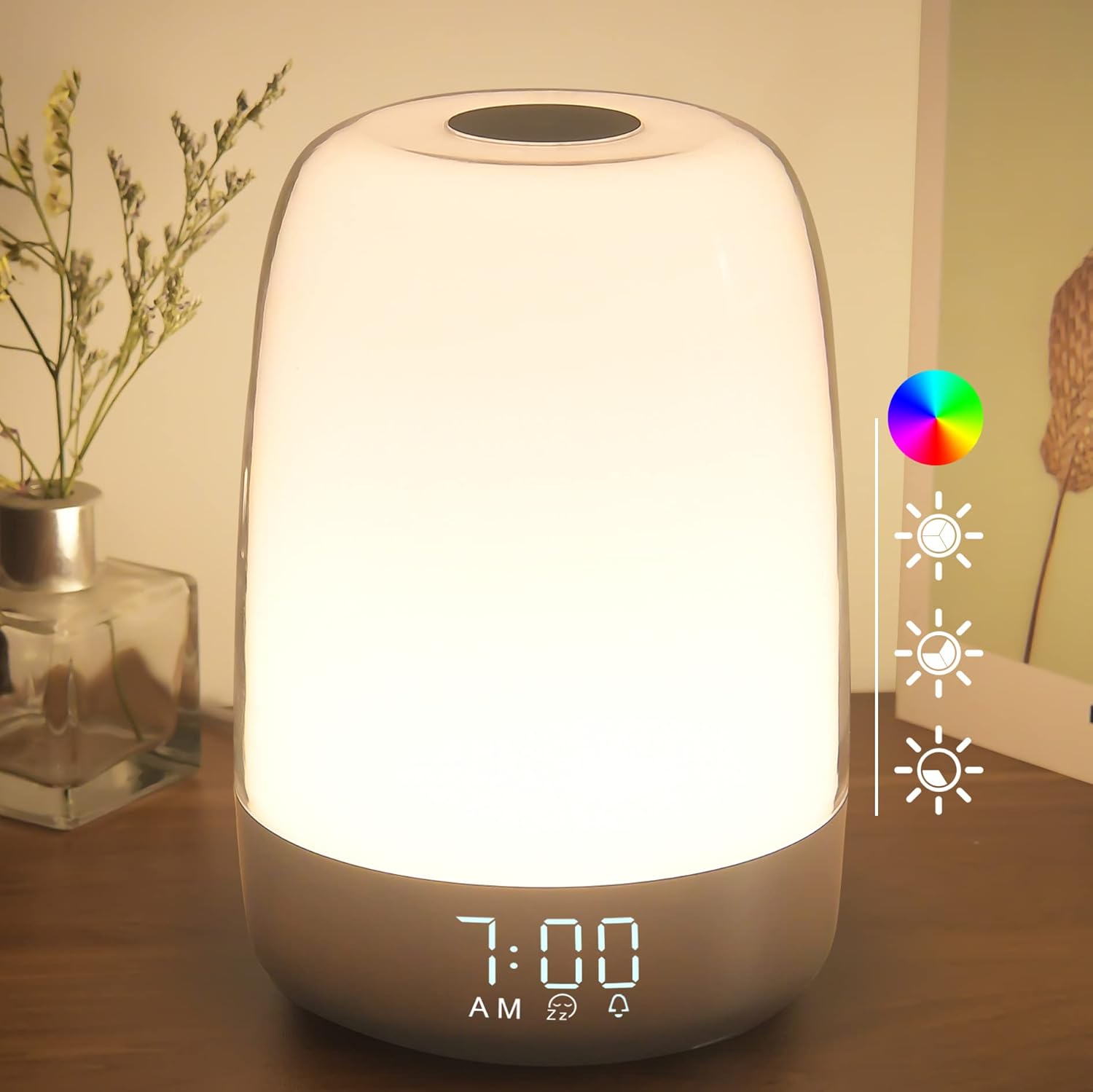 Norvo | Aurora Réveil Lumineux – Réveil avec Simulation de Lever de Soleil et Sons Naturels & USB-C