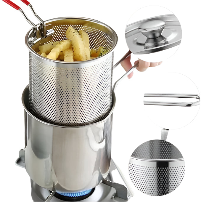 GourmetFry Deluxe Friteuse pour Pommes de Terre | Friteuse haut de gamme pour des pommes de terre croustillantes et délicieuses à la maison
