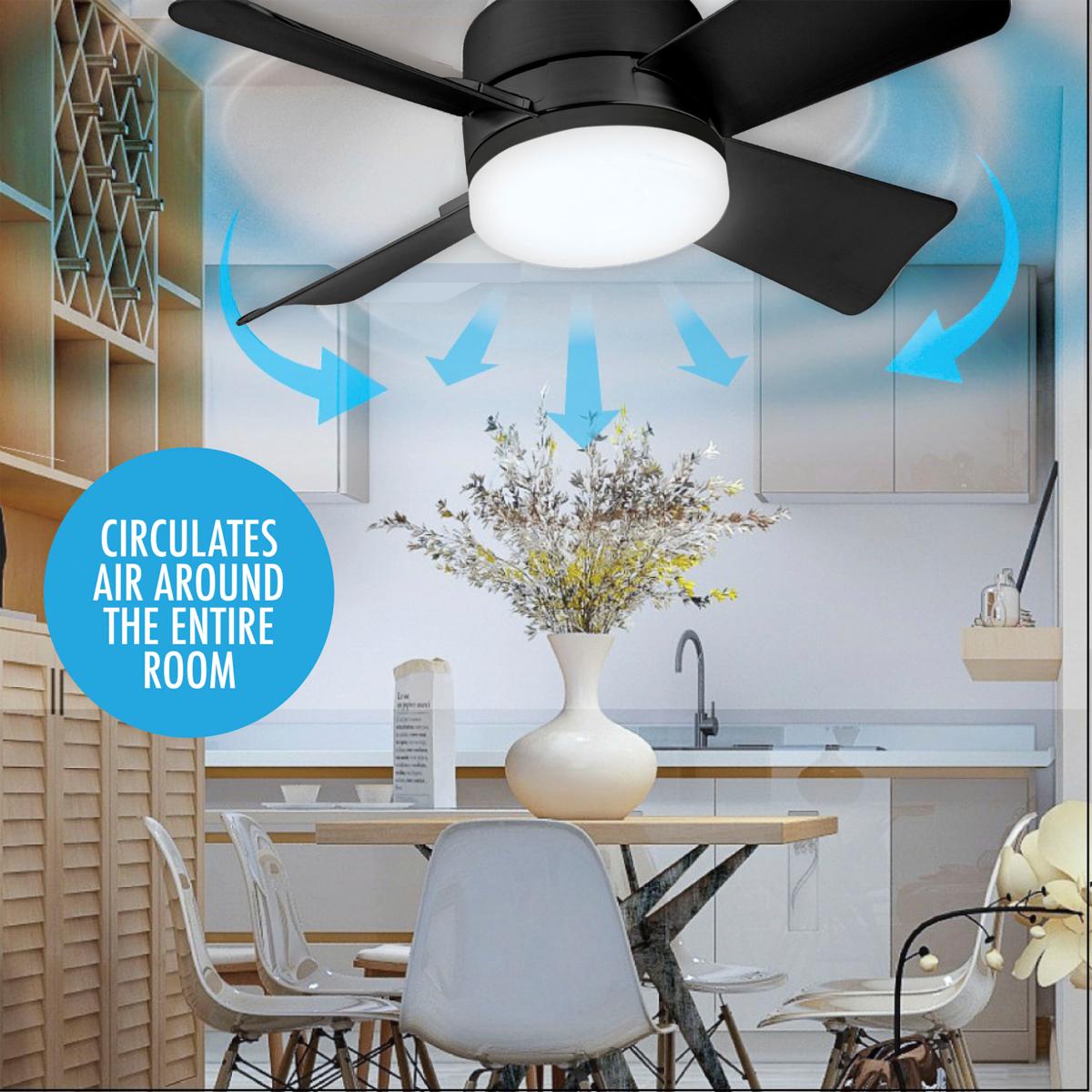 LuxeBreeze Ventilateur de Plafond Portable & Lumière | Élégante solution 2-en-1 avec télécommande pour confort et style