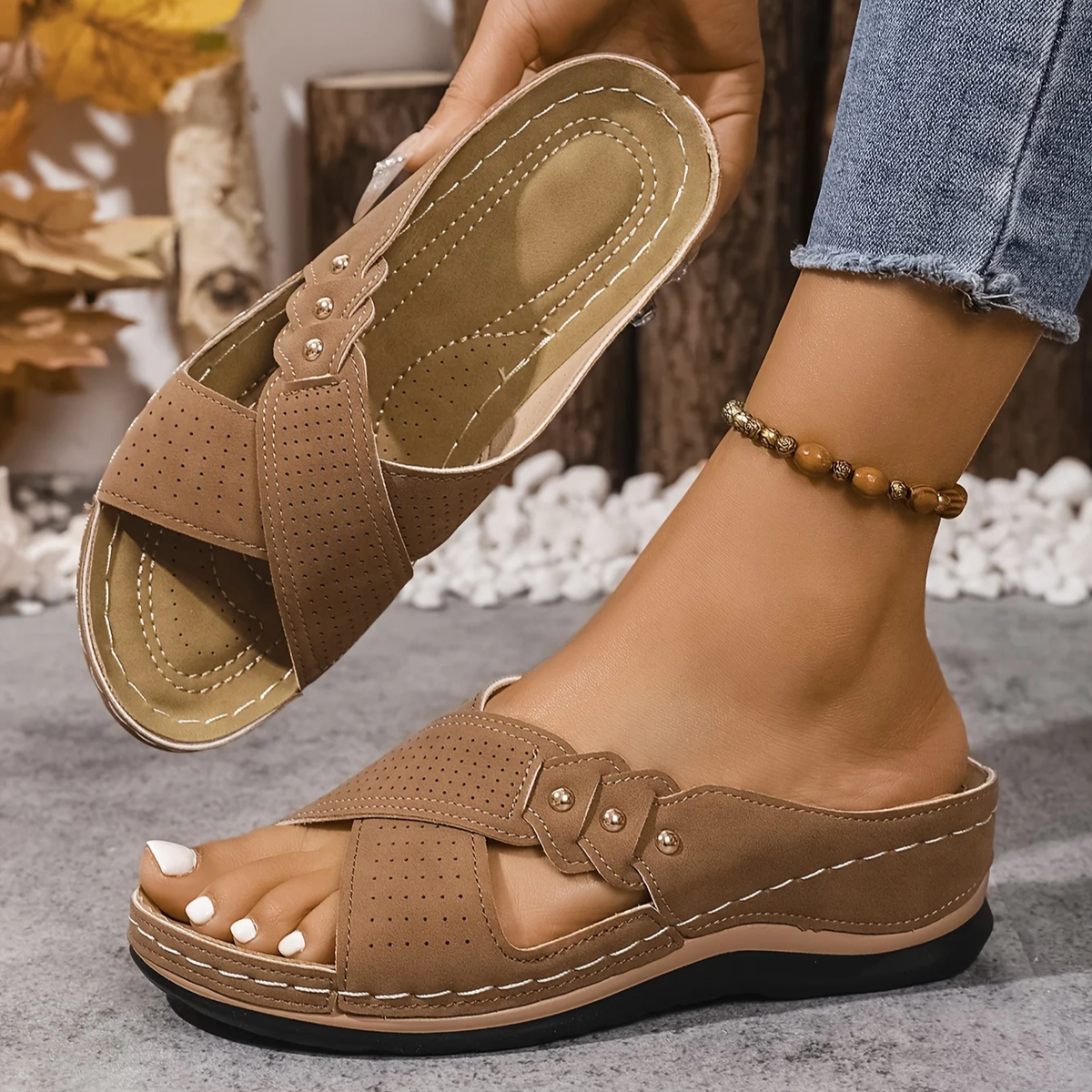 MOREAU LYON | SANDALES À TALON COMPENSÉ CHIC POUR FEMMES