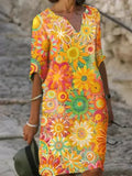 Lilybeth | Robe midi légère avec motifs floraux