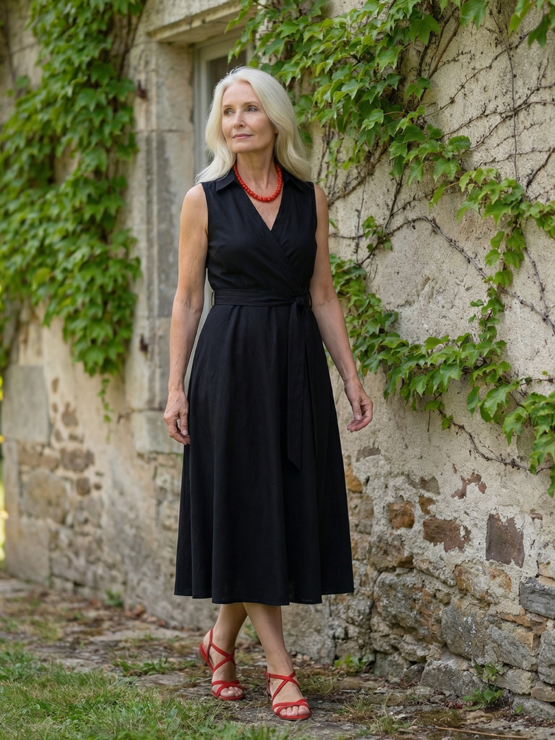 Ziven | Robe Midi Drapée Décontractée