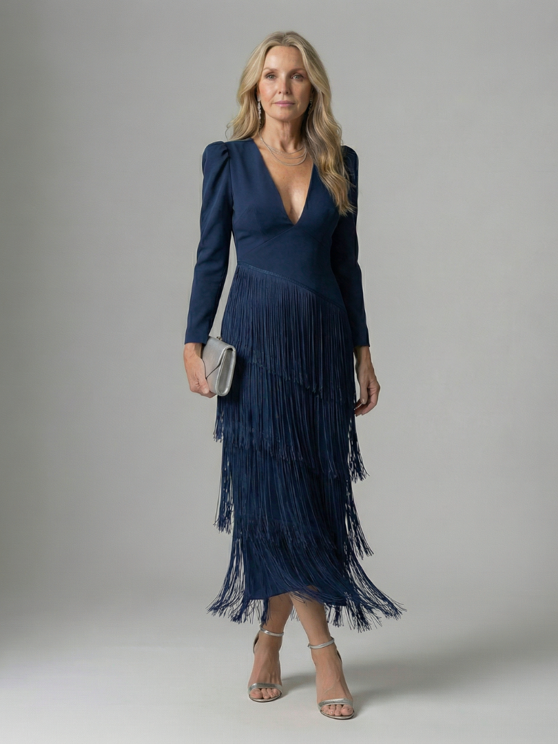 Noren | Robe Midi à Franges