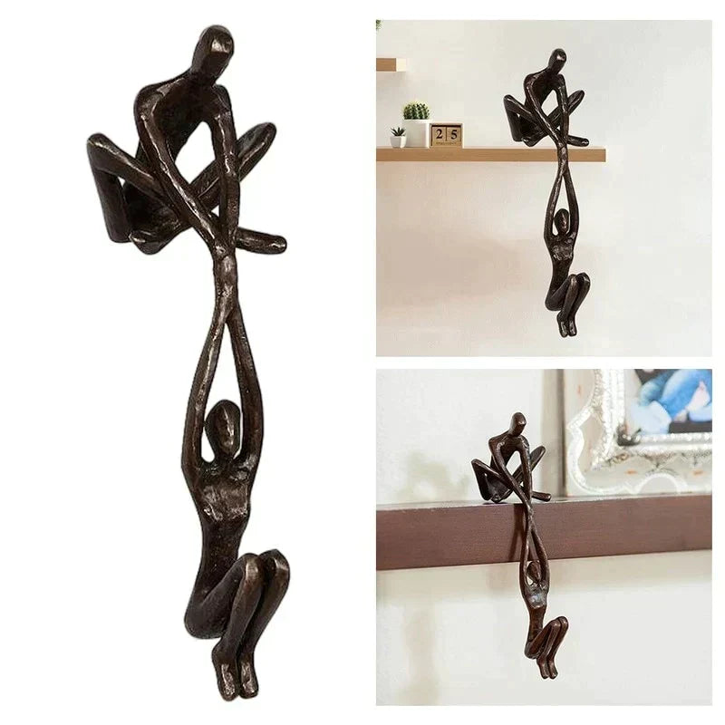Amour Éternel et Force | Sculpture Figurine | Décoration Intérieure | Décoration Unique
