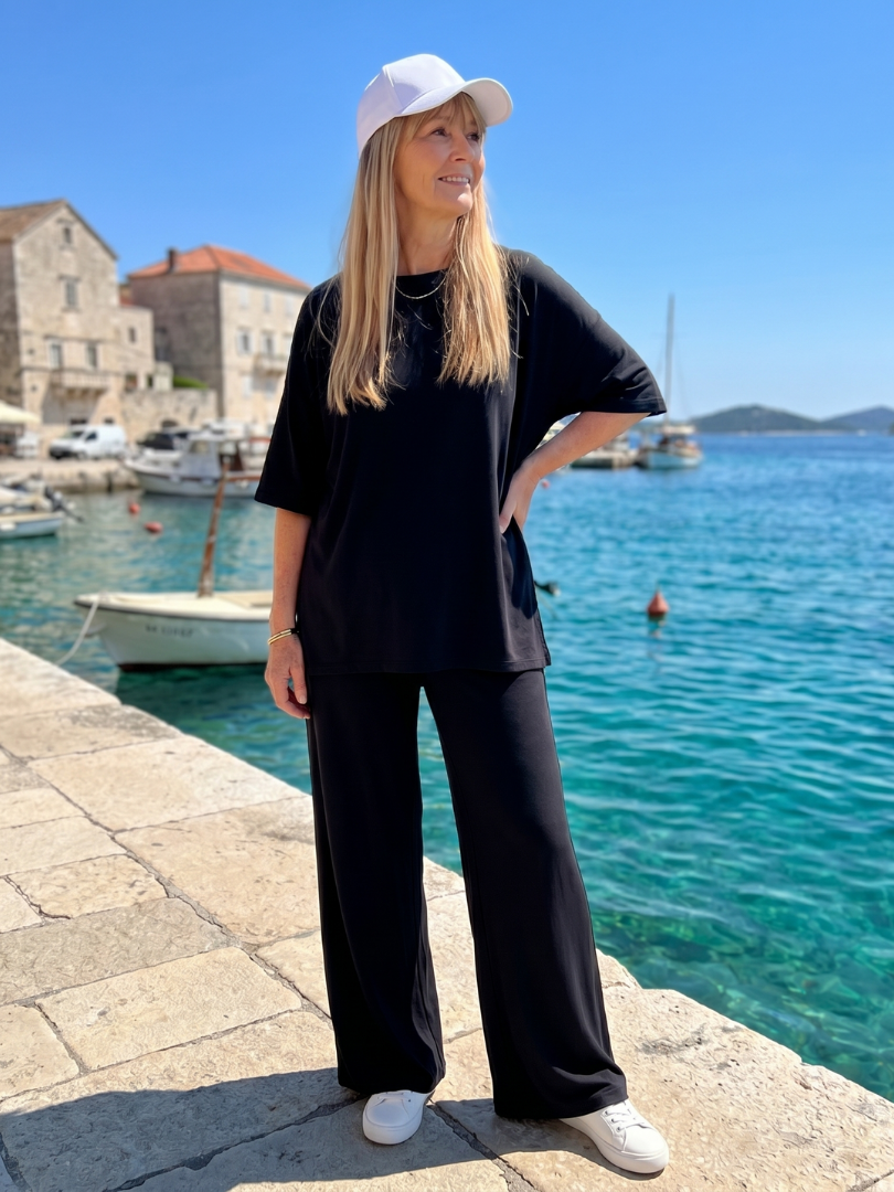 Ramse | Ensemble Top Oversized à Manches Courtes et Pantalons Larges