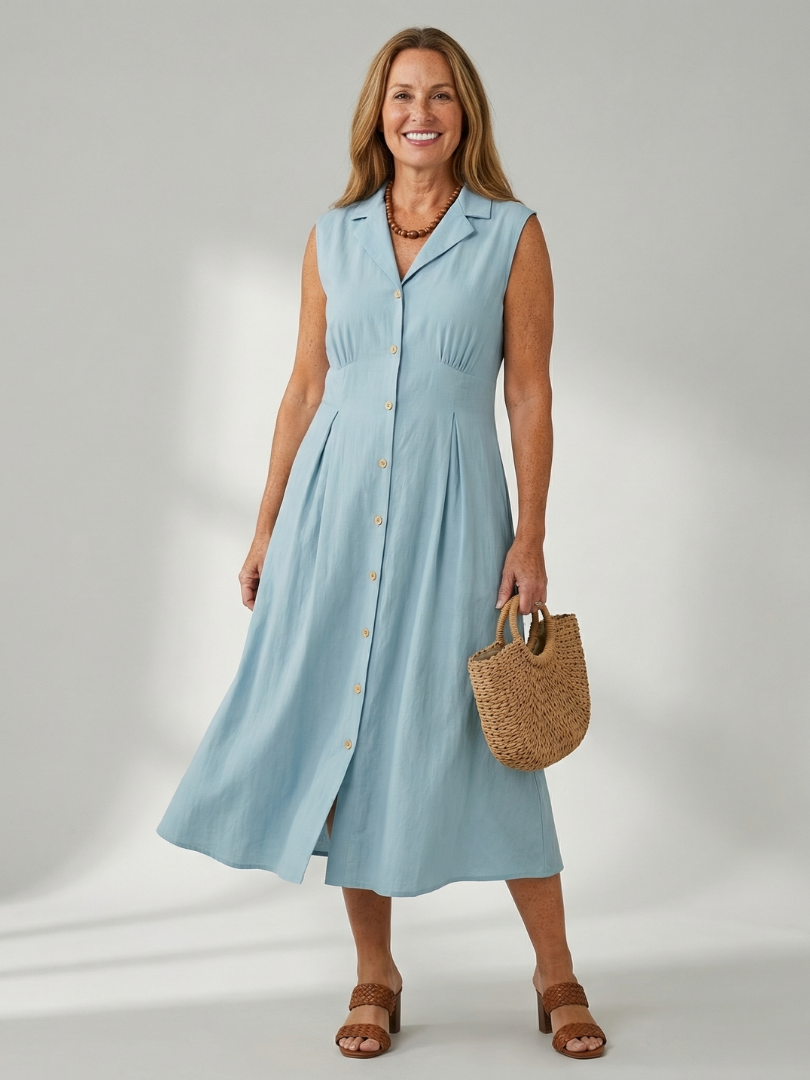 Celyn | Robe Midi à Boutons