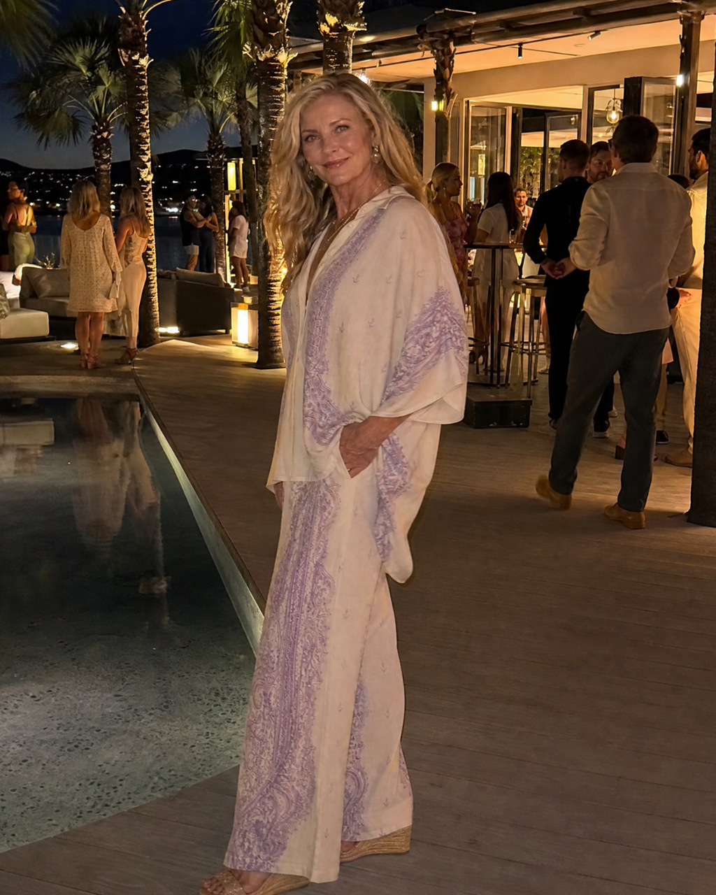 Sodaya | Chemise oversize à imprimé doux et ensemble de pantalons à jambes larges