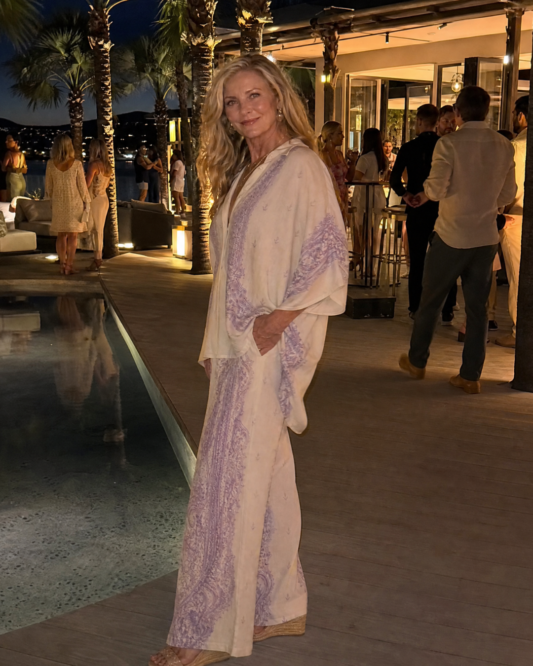 Sodaya | Chemise oversize à imprimé doux et ensemble de pantalons à jambes larges