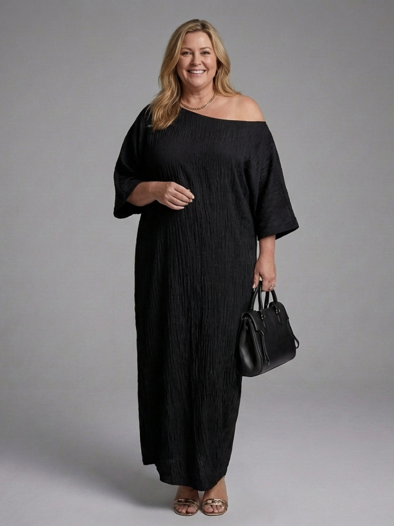Blythe | Robe Maxi Drapée à Une Épaule