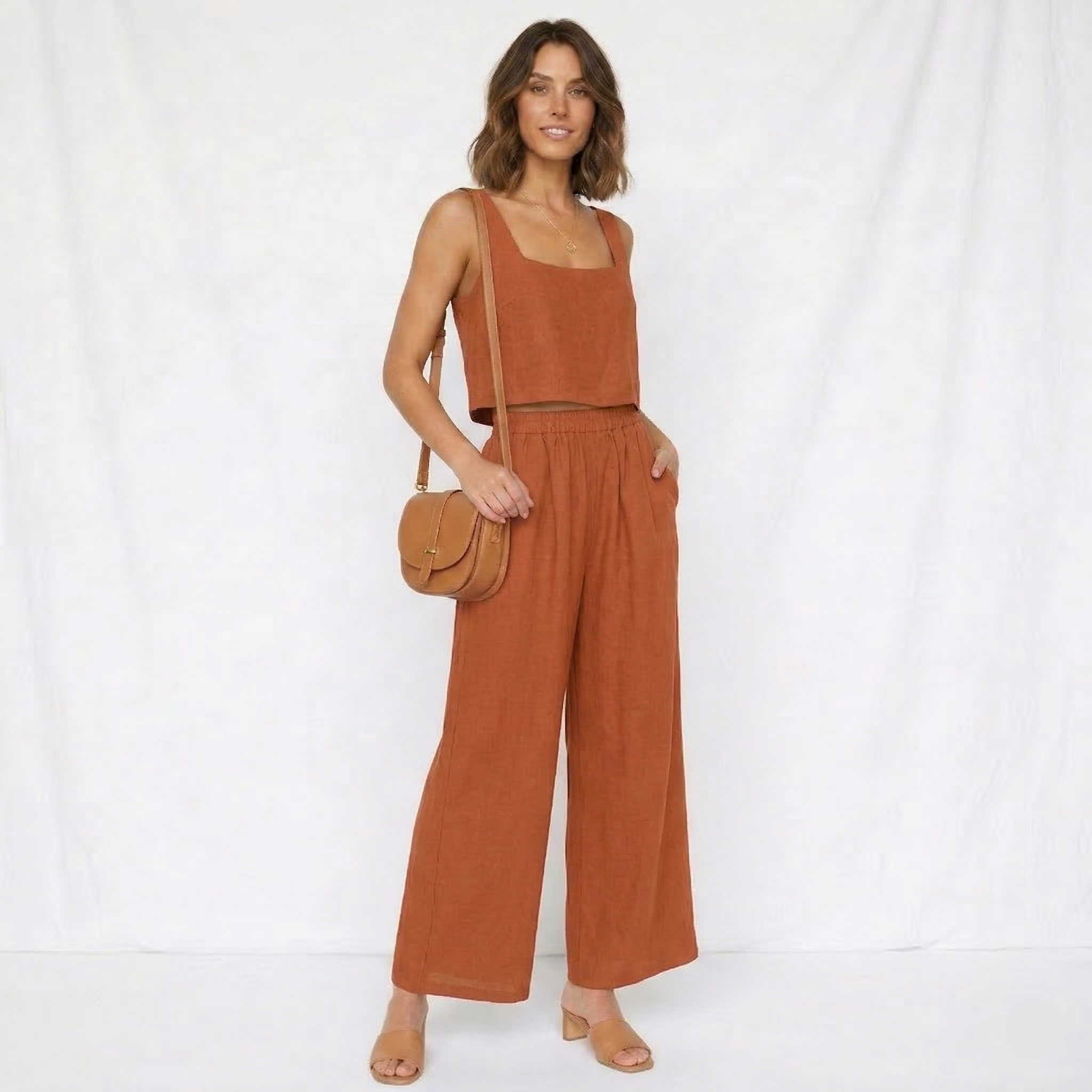 Ensemble Femme Deux Pièces Confort Top et Pantalon