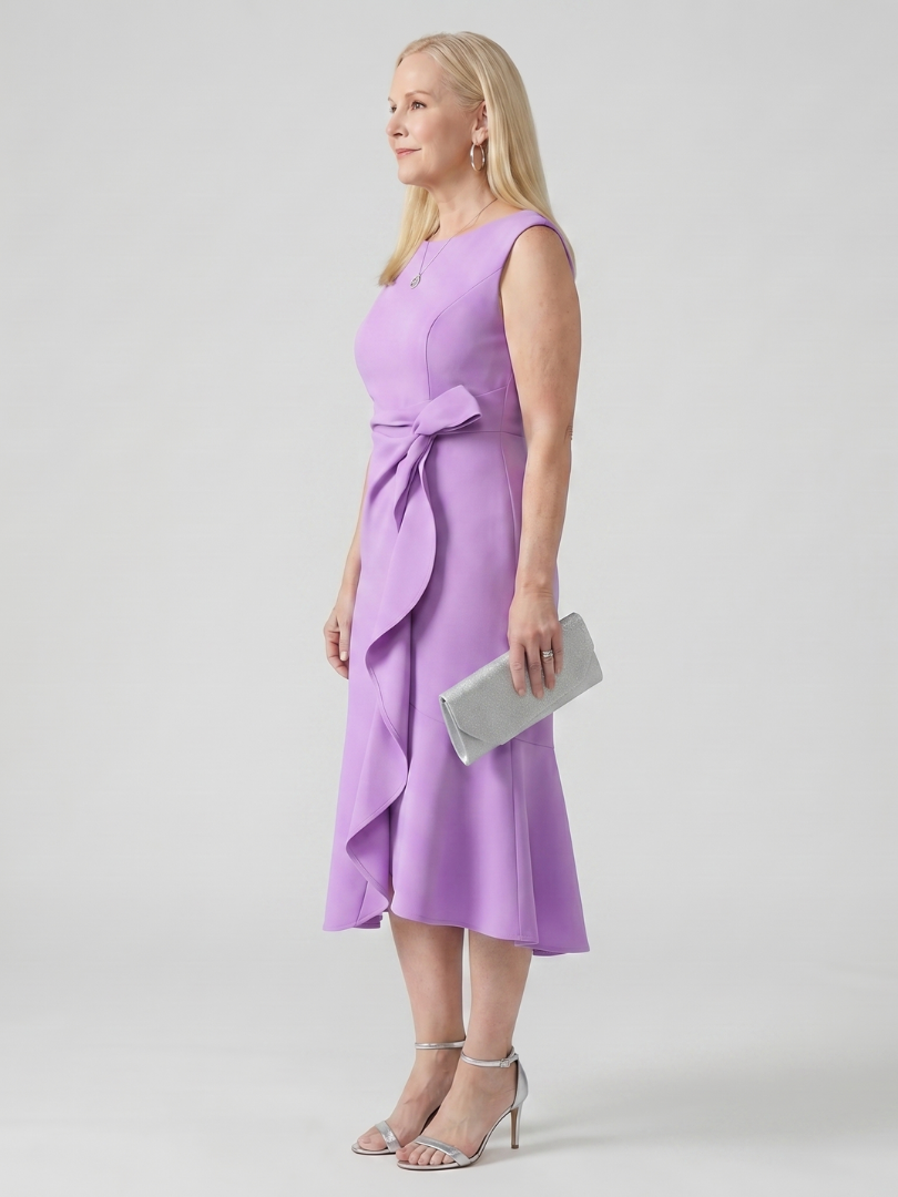 Voren | Robe Midi Drapée Simple