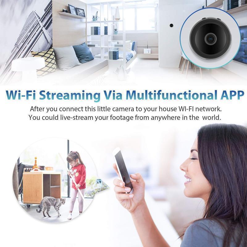 Caméra Mini WiFi Magnétique 1080p - Caméra de Recul pour Remorque de Camping