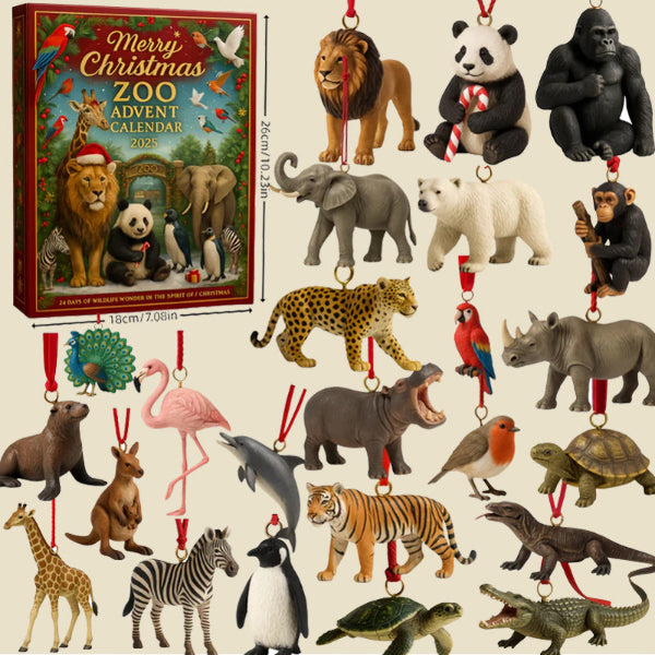 ZooYule | Joyeux Noël Zoo Calendrier de l'Avent 2025 Compte à Rebours Festif