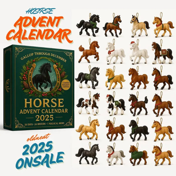 Calendrier de l'Avent Équestre Magique 2025 – 24 Figurines Peintes à la Main pour les Amateurs de Chevaux
