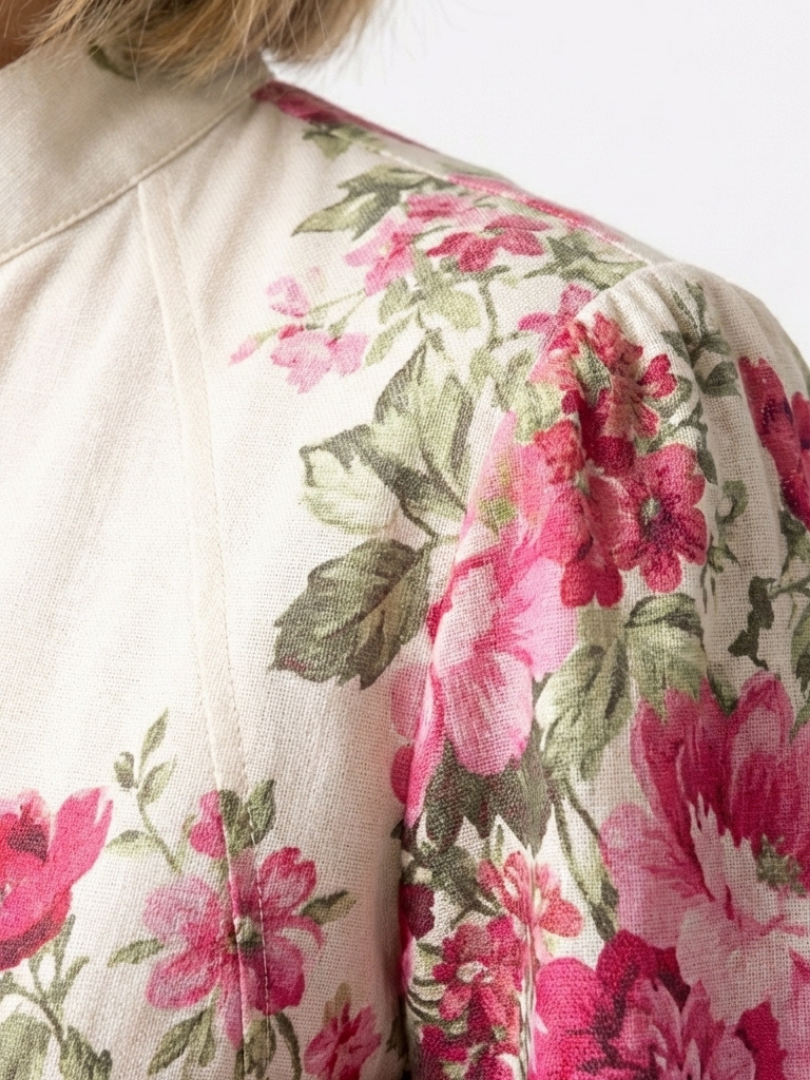 Kennedy | Robe Maxi Florale à Manches Longues avec Ceinture