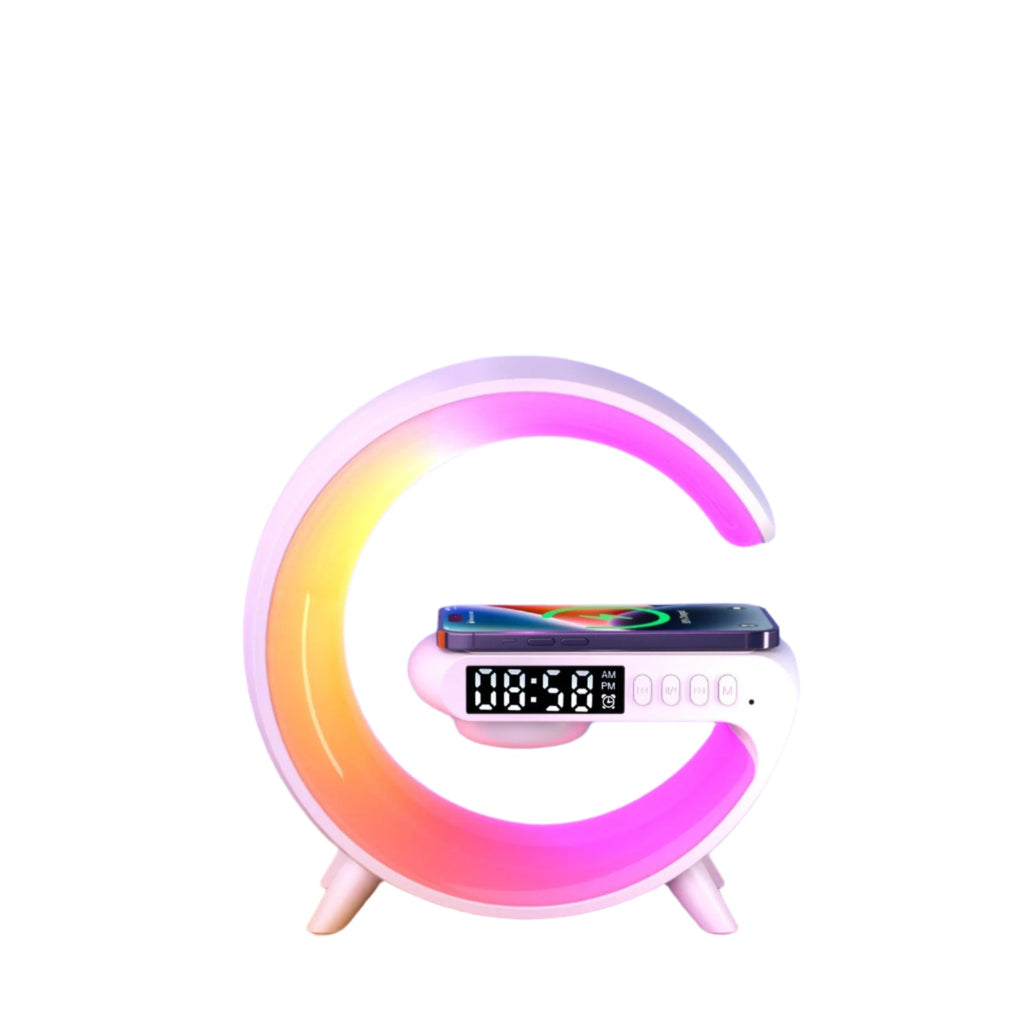 LuxAura Luxe Haut-Parleur Bluetooth | Haut-parleur sans fil avec éclairage d'ambiance et fonction horloge