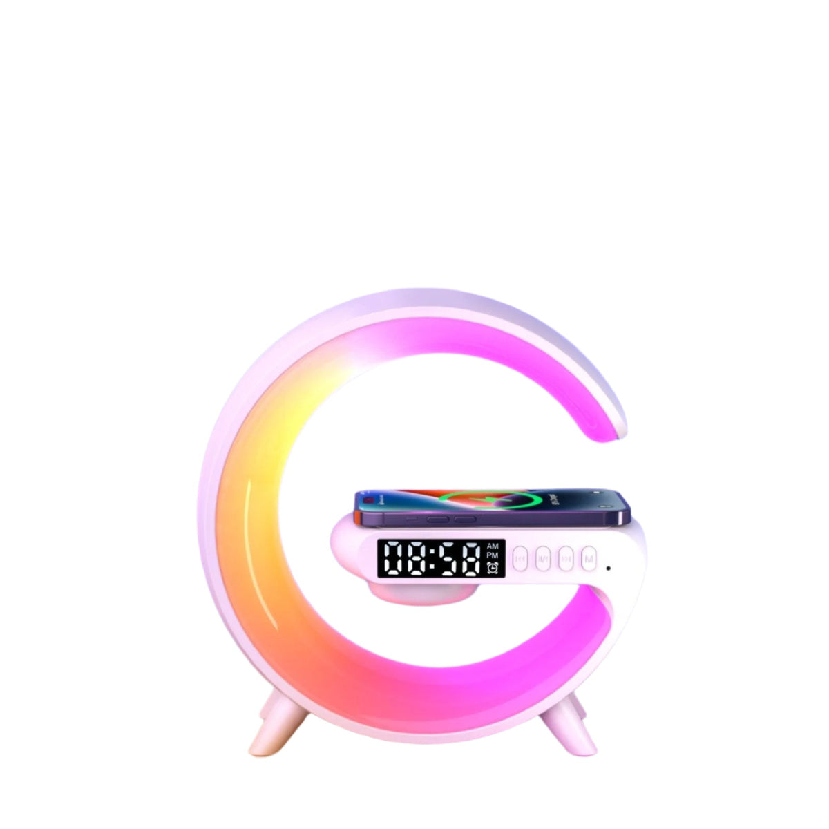 LuxAura Luxe Haut-Parleur Bluetooth | Haut-parleur sans fil avec éclairage d'ambiance et fonction horloge