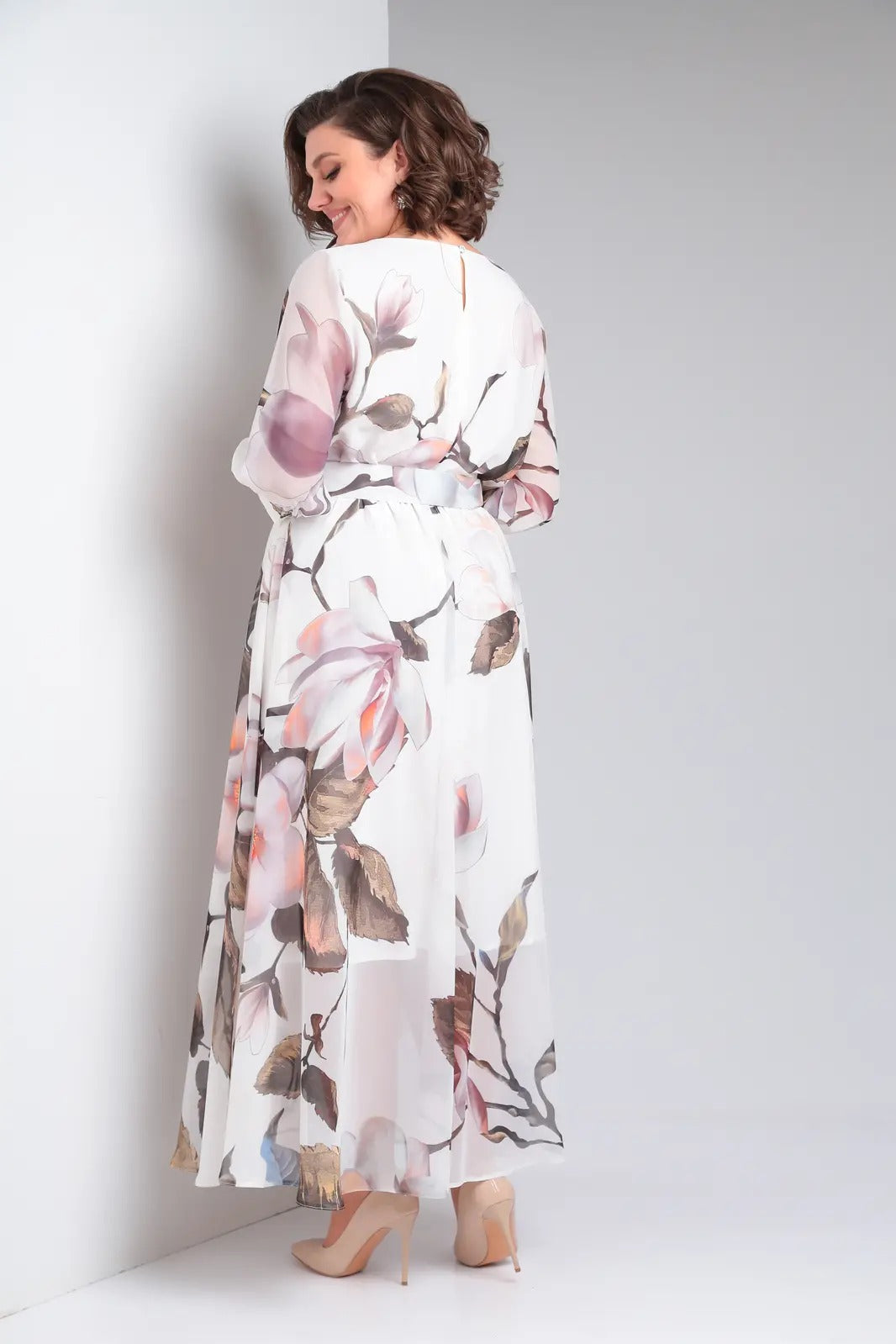 Melaza | Robe maxi élégante avec imprimé floral et ceinture à la taille