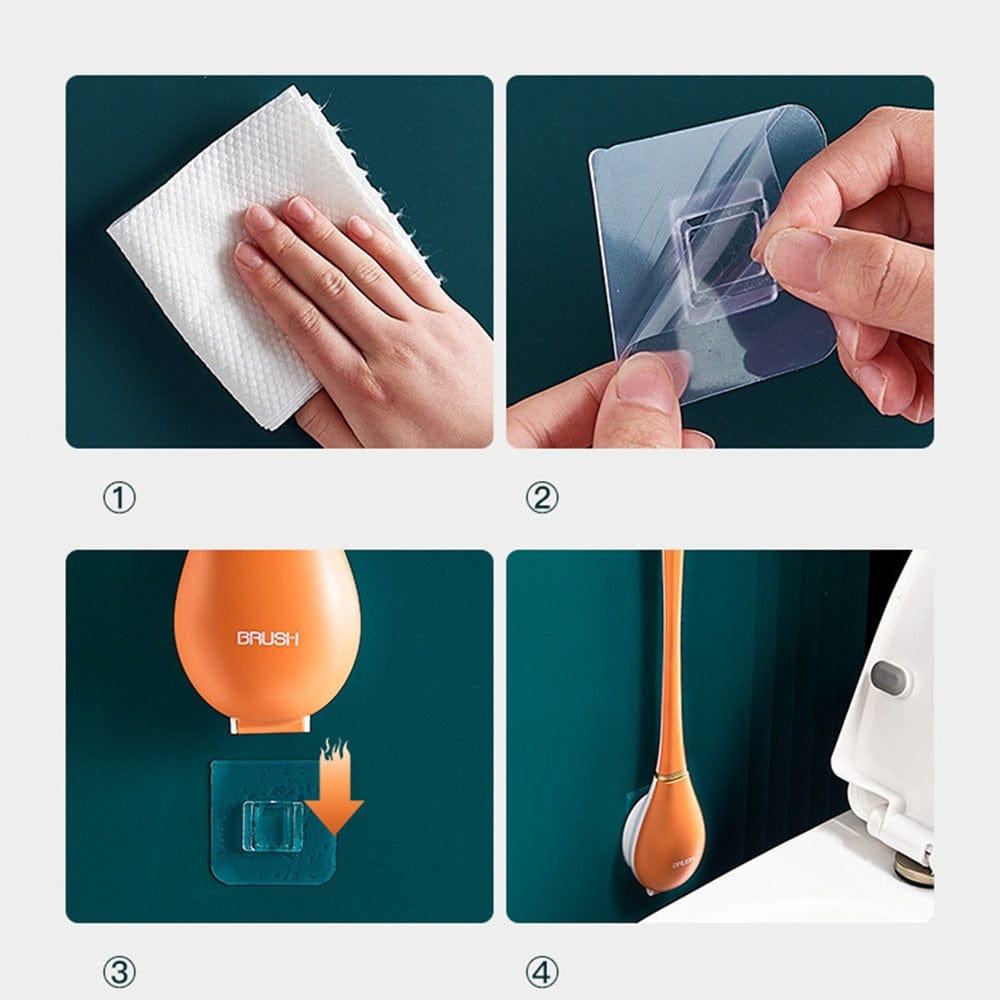 Brosse de Toilette en Silicone Flexible Design Moderne