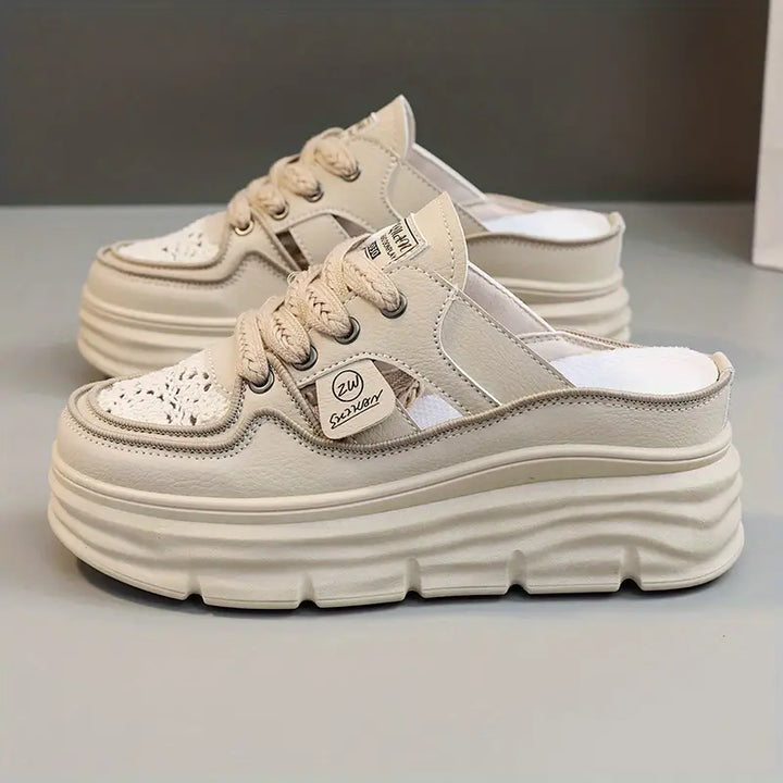 Chaussure à enfiler à plateforme respirante
