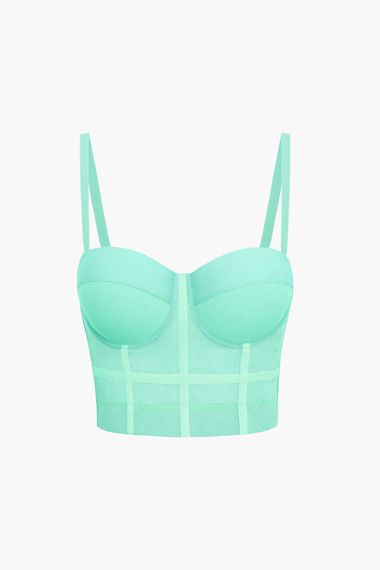 Top bustier en maille avec armatures
