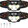 Pack de 2 Lampes Frontales LED Rechargeables Ultra-Lumineuses Étanches avec Capteur de Mouvement