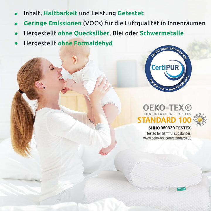 Coussin de Cou Orthopédique Ergonomique pour un Sommeil Confortable