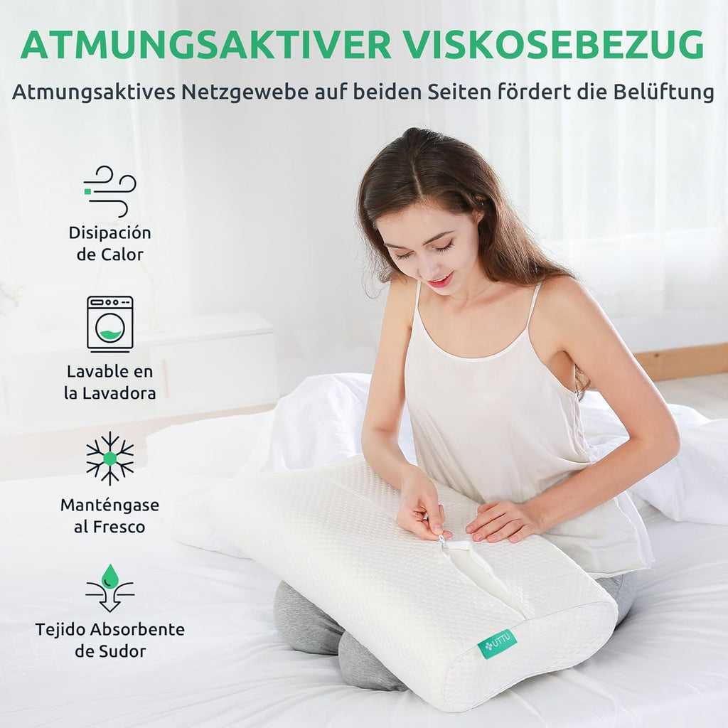 Coussin de Cou Orthopédique Ergonomique pour un Sommeil Confortable