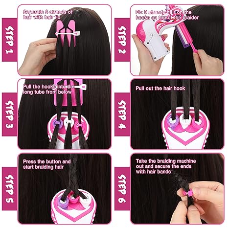 LuxuraBraid Tresseur Magique de Cheveux | Créez facilement de magnifiques tresses avec un look luxueux
