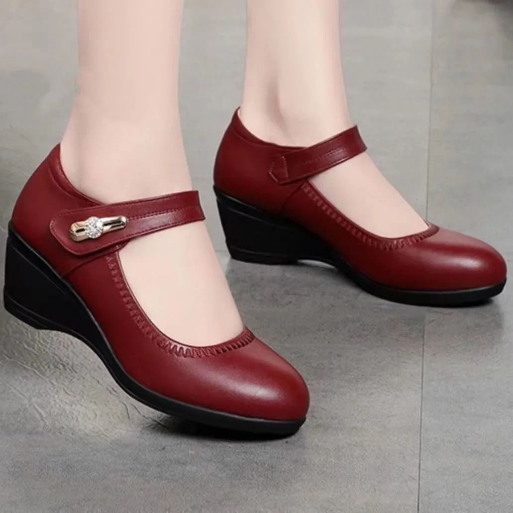 Khloe™ | Chaussures en cuir élégantes et douces avec talon