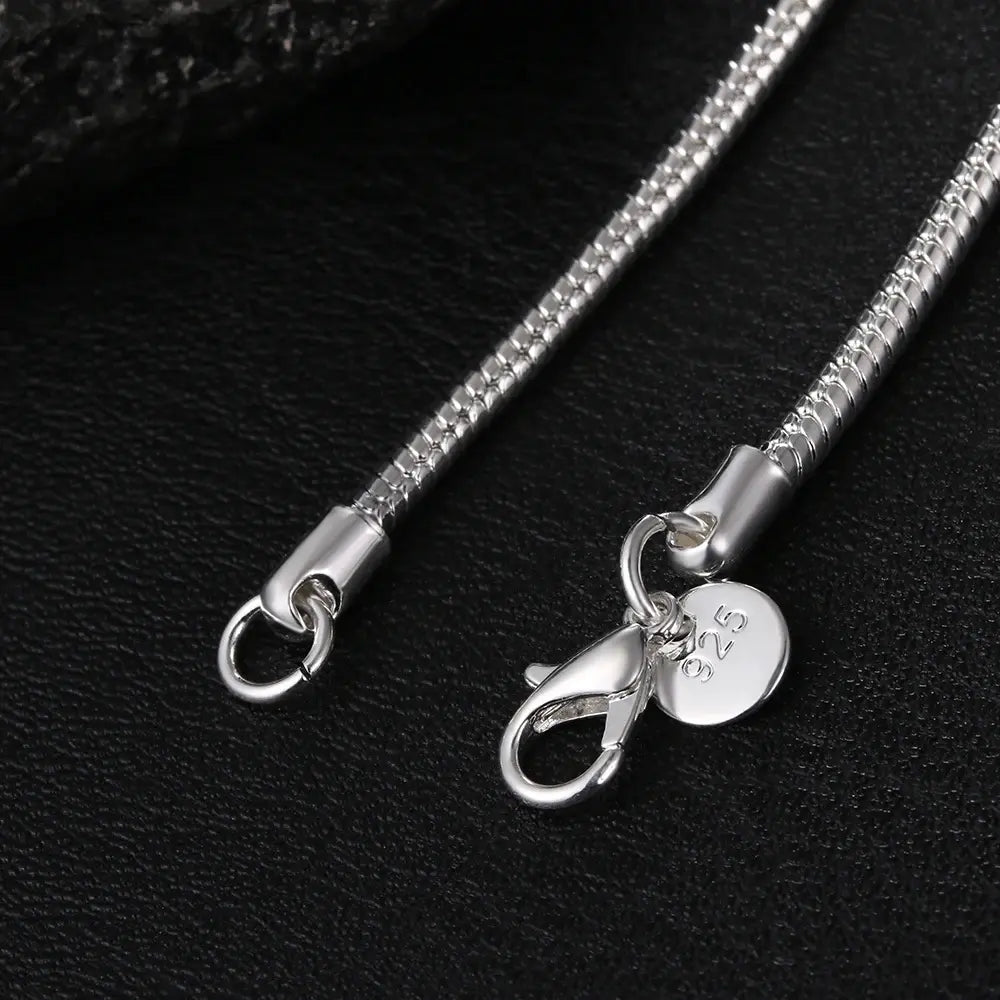 Echoarchiv | 925 3Mm Argent Sterling Chaîne Serpent