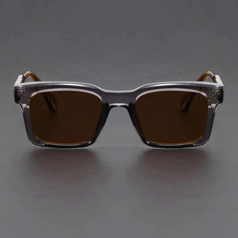 Lunettes de Soleil Carrées pour Homme avec Monture en Acétate et Verres de Protection UV400