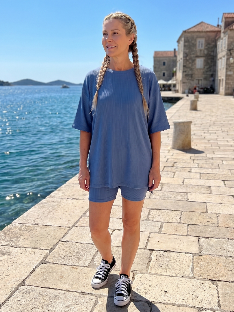 Colette | Ensemble Top à Manches Courtes et Short de Cyclisme